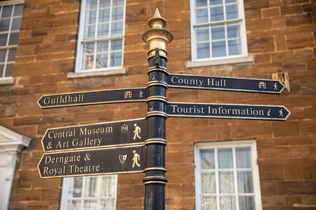 office relocations, this picture shows one of the sign posts in northampton town centre
