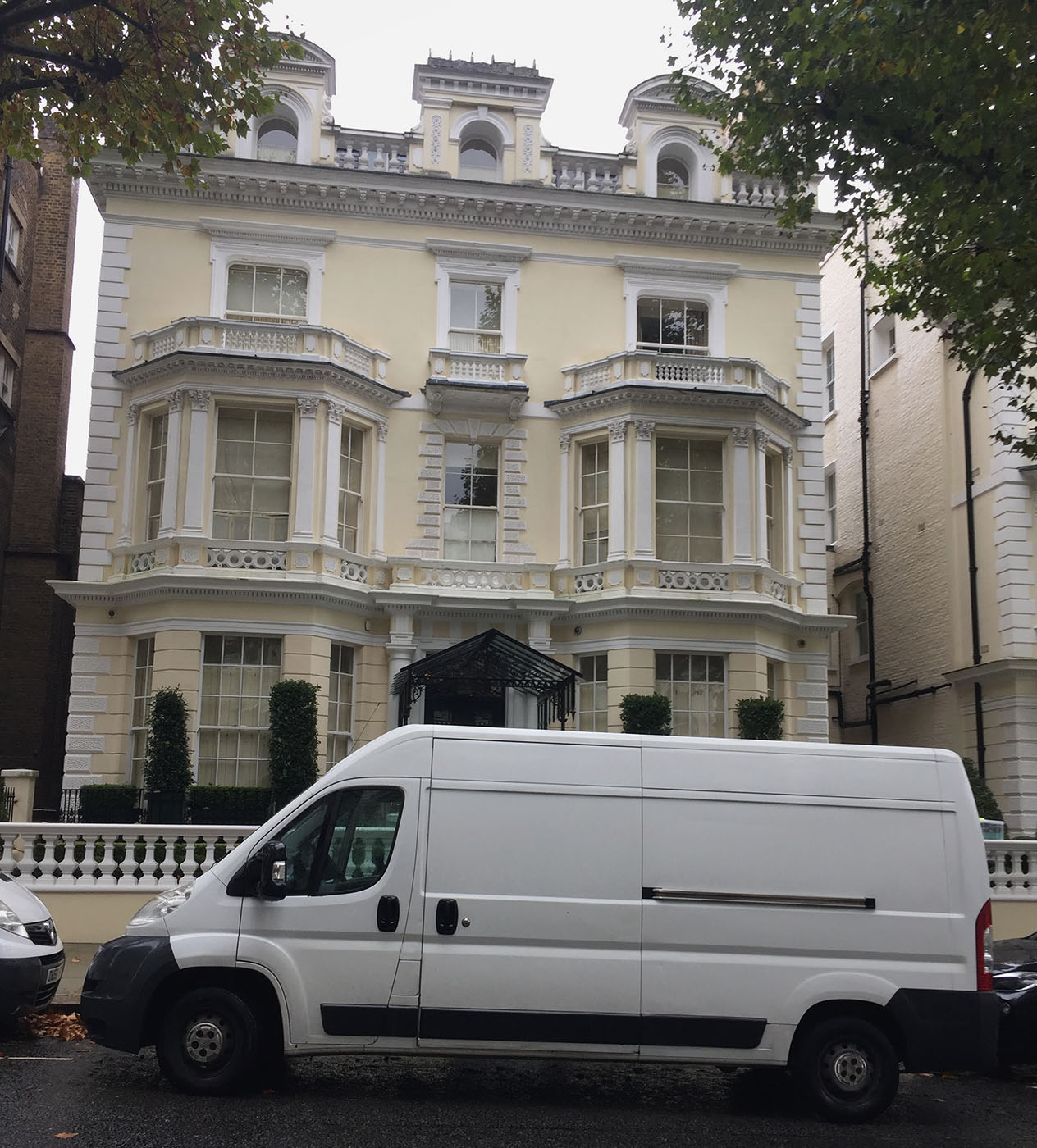 Office Relocations this picture shows one of our vans outside presitgeous offices