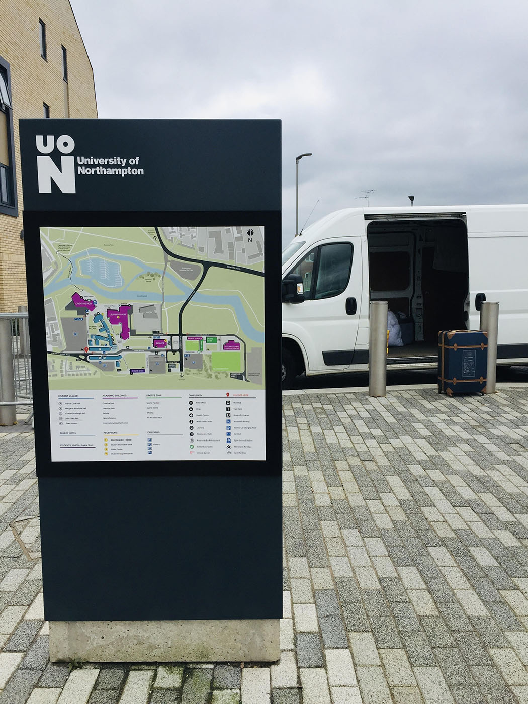 Student Moves this picture shows one of our vans unloading at the university of Northampton