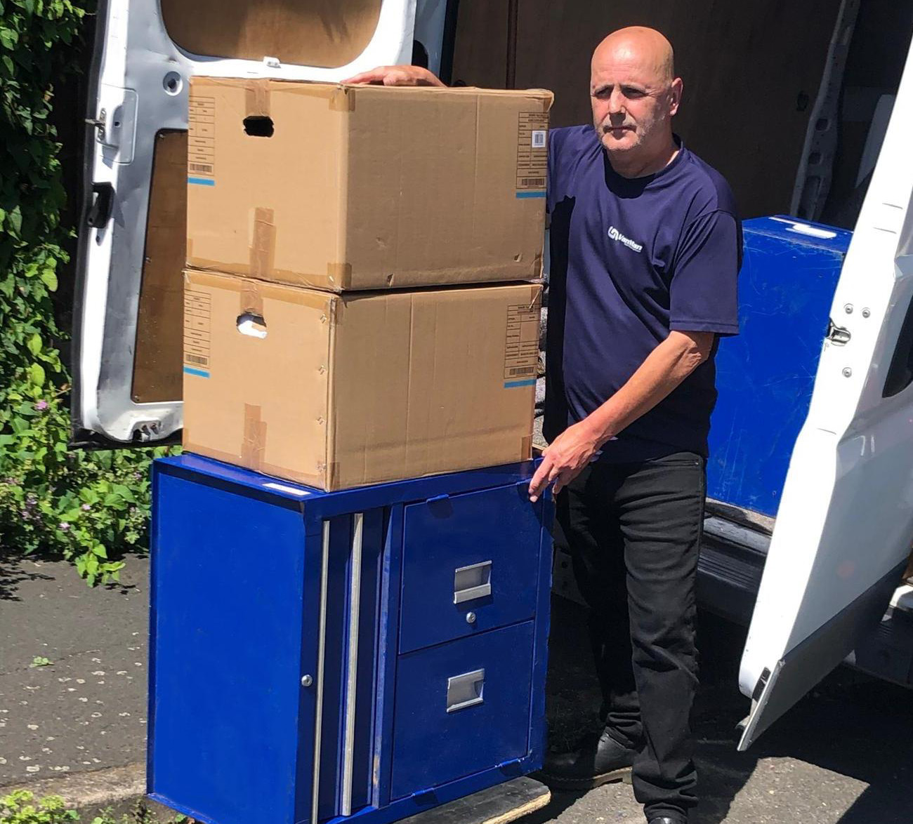 Smaller Moves this image shows us unloading a van after a small quantity removal service
